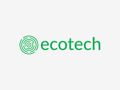 ecotech branding design flat icon illustration logo typography vector