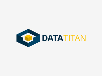 DATA TITAN branding design flat graphic design icon logo typography vector