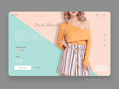 E-commerce Store Product Page app branding design ecommence minimal sketch ui ux web website