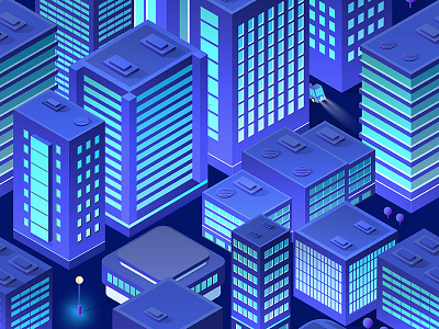 Isometric background city