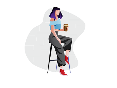 Coffee to work | Illustration coffee illustration woman womans women in illustration work