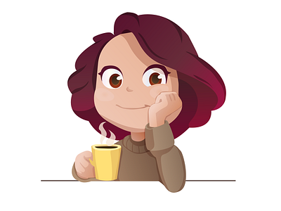 Tea time girl girl character girl illustration illustration