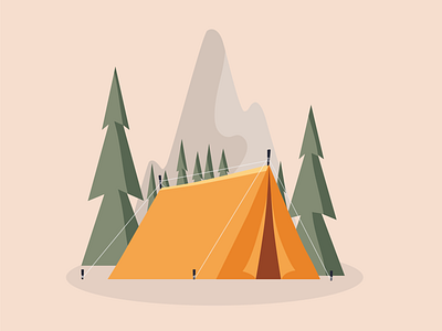 Camp camp camping digital digital illustration illustration