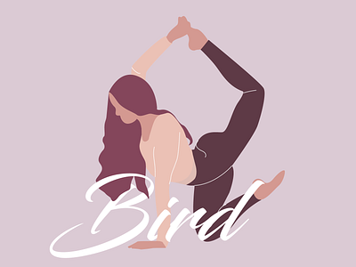 Yoga 2d character flat girl illustration pastel yoga yoga poses