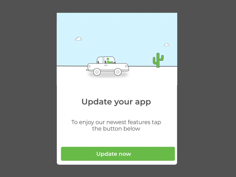 Update your app - popup