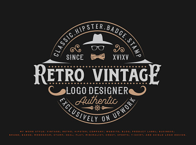 Inspirational retro vintage logo design badge logo brand design branding design logo logo design retro typography ui ux vector vintage logo