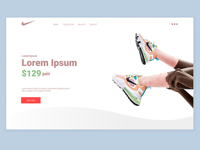 Nike landing page design brand design branding design landing page minimal typography ui ux web website