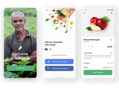 Farm App design app farm farmers market farming food app shopify shopping app ui ux web