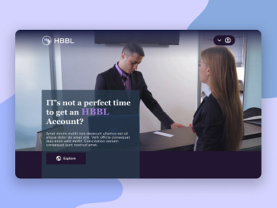 HBBL bank landing page design adobe illustrator adobe photoshop adobe xd bank figma graphic design landing page minimalist bank website ui userinterface ux web design website