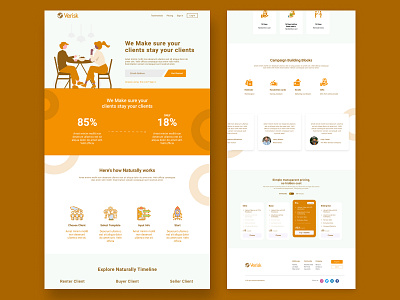 Finance website landing page design