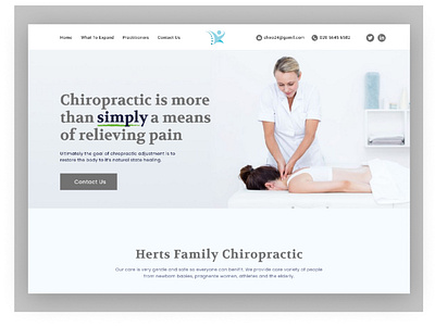 Chiropractic website landing page design chiropractic website doctor booking website landing page theuiexpress user experience user interface web design