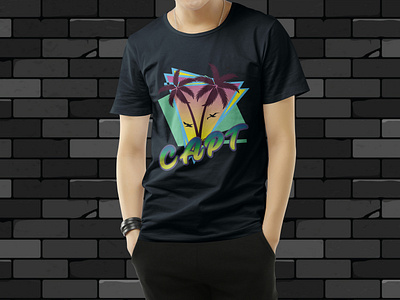 CAPT Coolaid palmtreez t shirt design branding coolaidpalmtreez design flat logo logo design thsirt typography vector