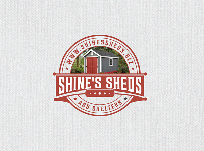 Shine's shed retro vintage logo badge monogram logo retro typography vector vintage logo