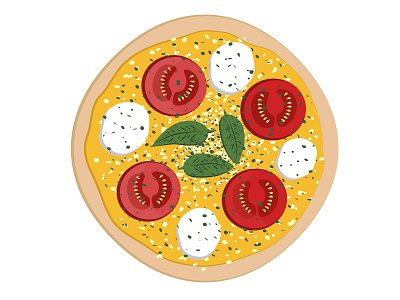 Full Pizza - Mozzarella design theme full pizza illustrator mozzarella pizza pizza design vector vectors