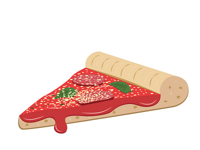 Salami Pizza Slice