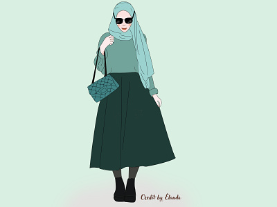 Hijab Fashion 2d animation animaton avatar cartoons characterdesign fashion flatdesign full color girls hijab illustration art illustrator muslim simple ux website