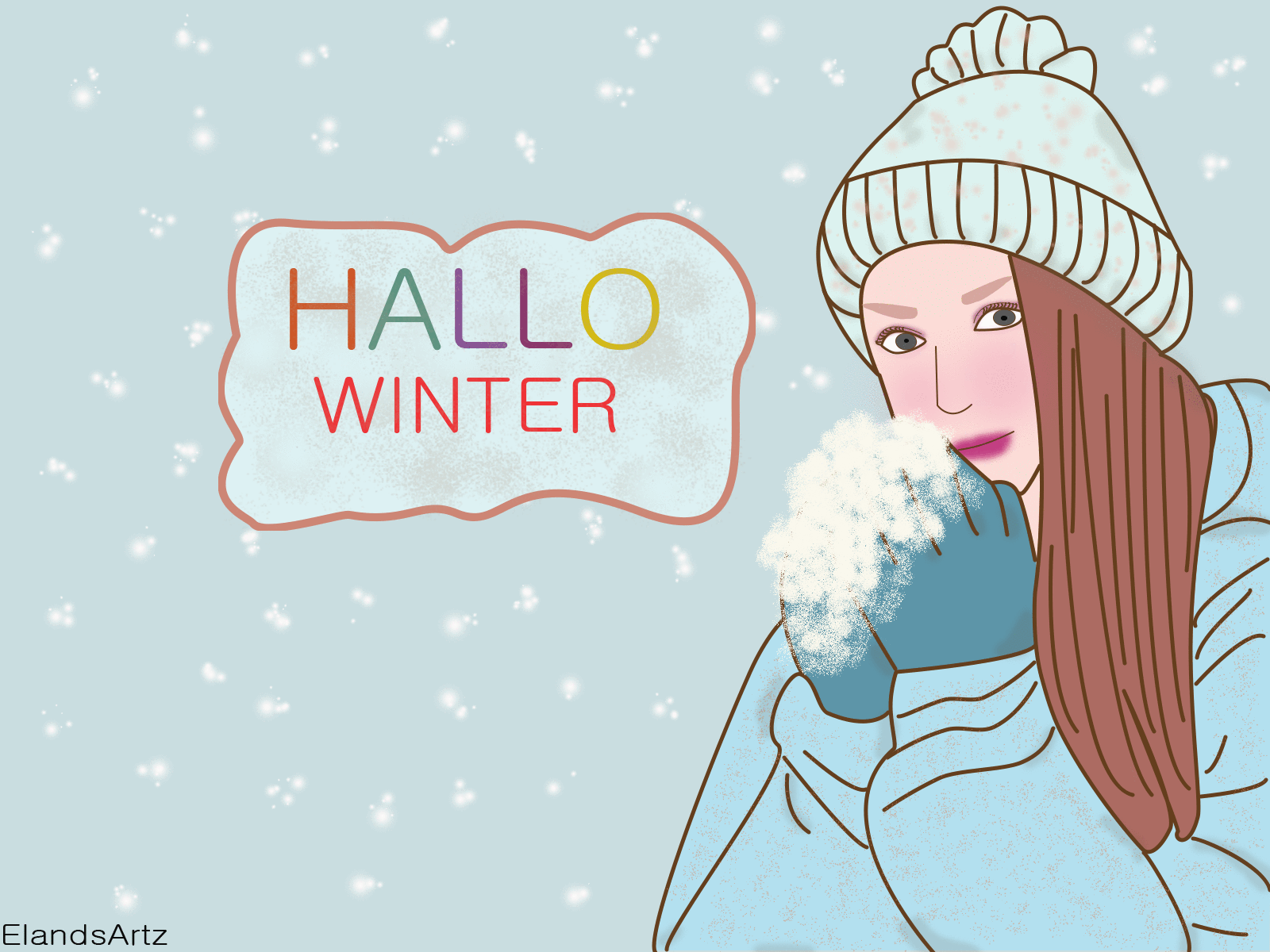 Hallo Winter 2danimation adobe photoshop animation animaton avatar cartoons characterdesign christmas fashion flatdesign illustrator simple website winter