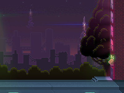 Lastronaut Building Side 8bit game retro wip