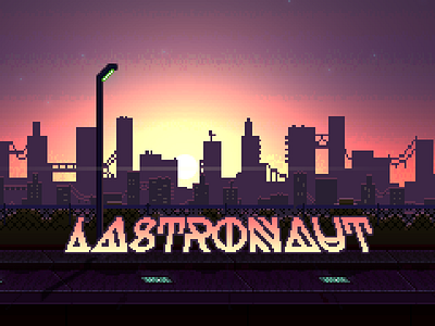 Lastronaut Title Screen 8bit game pixel