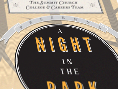 A Night in the Park poster vintage yellow