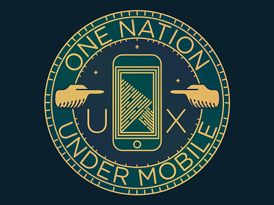 One Nation Under Mobile badge crest firefox mobile mozilla sticker ux