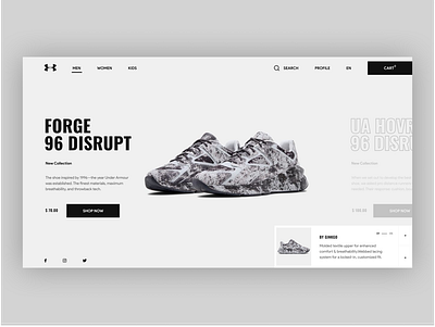 Under Armour redesign clean concept design ecommerce minimalism redesign shoes shop sport ui uiux underarmour ux