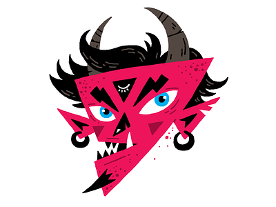 Devil art cartoon character demon devil drawing face illustration portrait