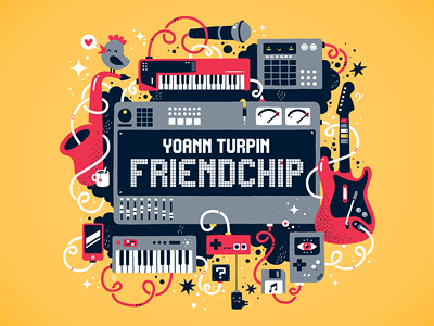 Friendchip art cd cover friendchip illustration music