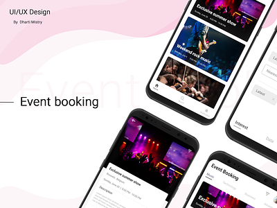 Event Mobile Application design eventfilter eventsearch mobile app design mobileapplication navigation notification ui ux ux ui