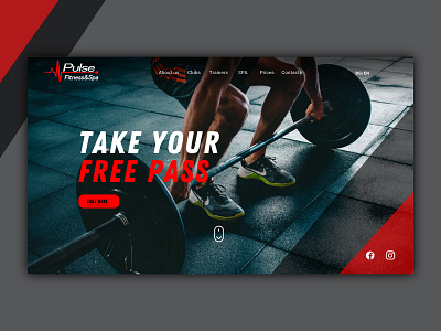 Pulse Fitness&Spa Webpage Redesign branding business card fitness flat redesign ui uidesign uiux ux uxdesign webdesign webdesigner webpage website website design