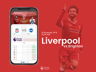 Liverpool vs Brighton UI concept