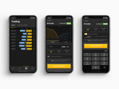 Mobile App Design for the Cryptocurrency Exchange Startup