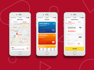Mobile App Design for the Bank banking credit card design finance financial fintech mobile app mobile app design online banking payment product design