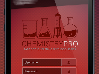 Chemistry-pro e-learning app app colorful ui. texture wip
