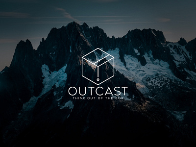 outcast minimal logo brand branding business design flat lettering minimal minimalist logo modern unique