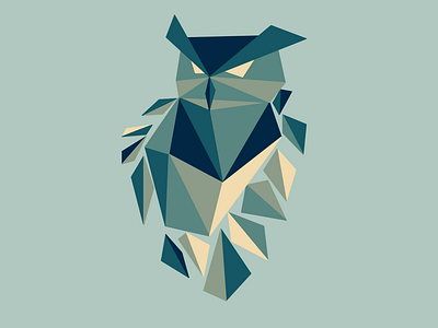 Owl Lowpoly illustration logo lowpolyart lowpolygon owl