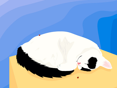 cat cat cats design illustration insect landscape logo nap sky sleep vector イラスト ベクター ロゴ