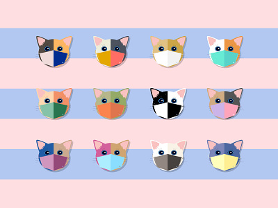 face mask animal animal art animation art cat color design face fantasy fashion icon illustration logo mask vector イラスト