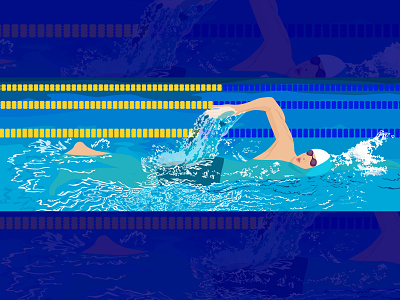swimming art athlete design firness icon illustration logo pool sports swimming vector water web イラスト ベクター ロゴ