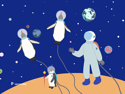 Spacewalk 3d animal animation design graphic design icon illustration logo space vector