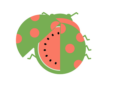 Ladybug ブランディング ベクター ロゴ 図