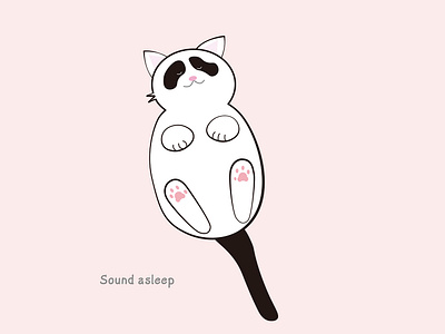 Sleeping cat design illustration logo ui vector web アイコン イラスト ブランディング ロゴ 図