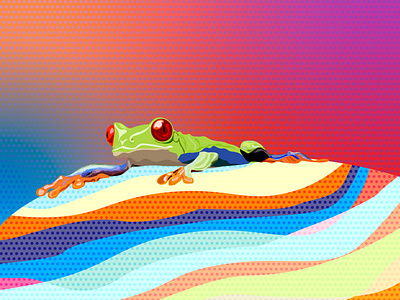 The frog design icon illustration logo vector web アイコン イラスト ベクター 図