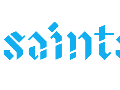 Just a little blackletter... blackletter blue saint type typography