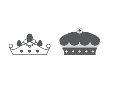 Crowns crowns gray icons