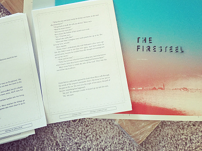 book proofs :D blue book cover gradient print proof red the firesteel