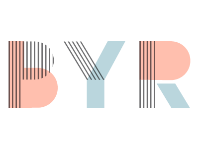 BYR charley harper custom type geometry lines pastel typography
