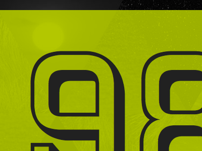 You'll see soon... chartreuse numbers translucent typekit