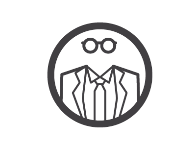 Dapper dude circle fashion glasses graphic illustration lineweight monochrome