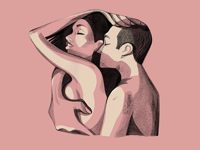 Love editorial erotic hot illustration ink love lovers painting sexual sexy